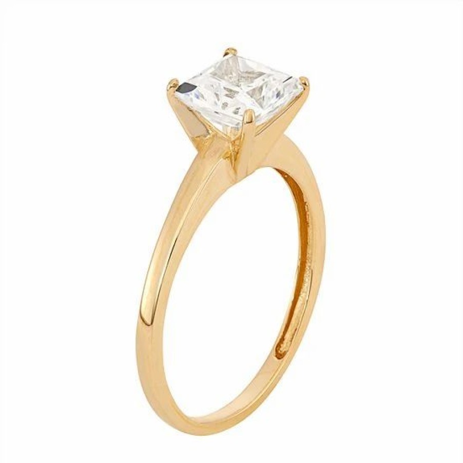 * Designs By Gioelli 10K Gold Cubic Zirconia Solitaire Engagement Ring | Jewelry