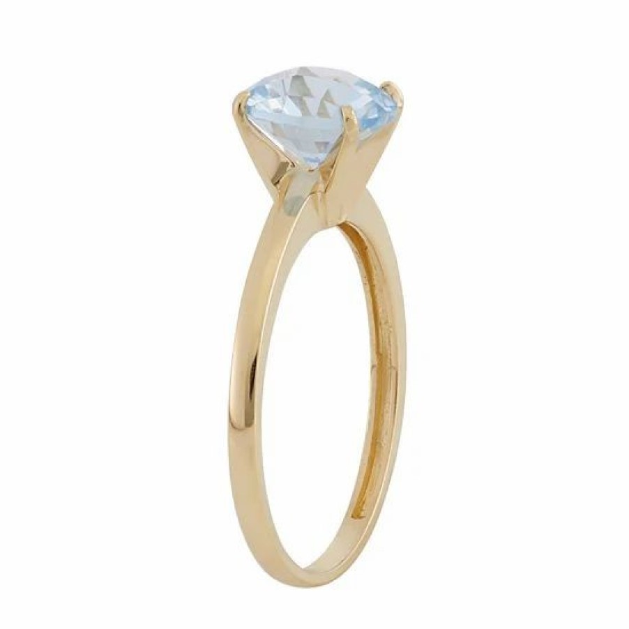 * Designs By Gioelli Lab-Created Aquamarine 10K Gold Ring | Jewelry