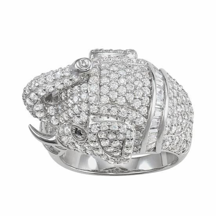 * Designs By Gioelli Sterling Silver Cubic Zirconia Elephant Ring | Jewelry