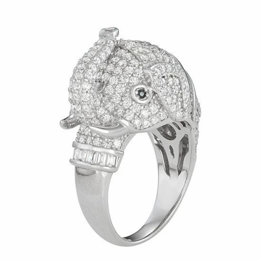 * Designs By Gioelli Sterling Silver Cubic Zirconia Elephant Ring | Jewelry