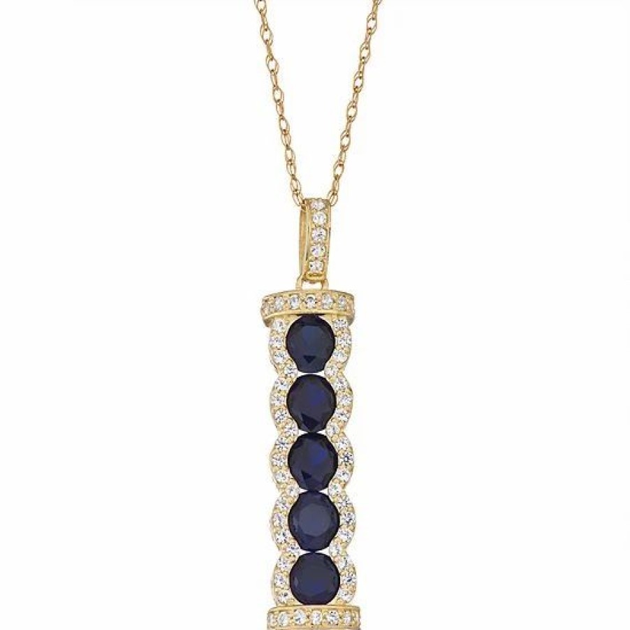 * Designs By Gioelli 10K Gold Gemstone Stick Pendant Necklace | Jewelry