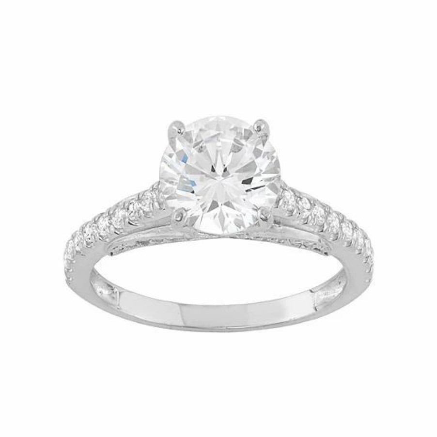 * Designs By Gioelli Cubic Zirconia Engagement Ring In 10K Gold | Jewelry