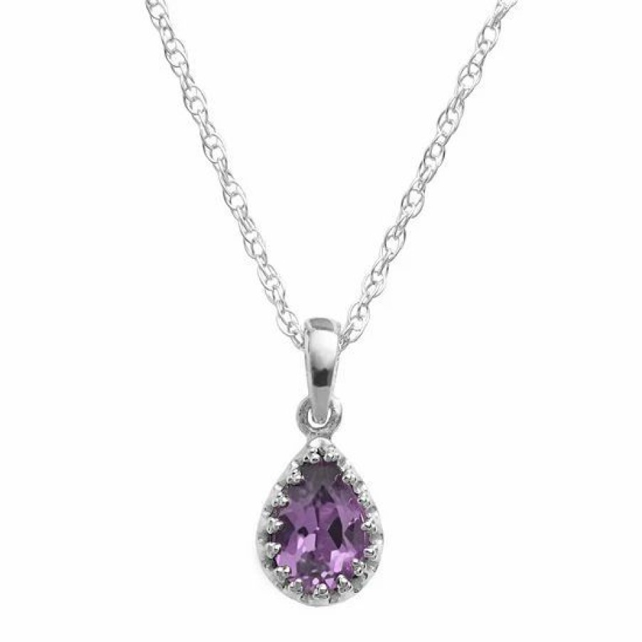 * Designs By Gioelli Sterling Silver Amethyst Teardrop Pendant | Jewelry