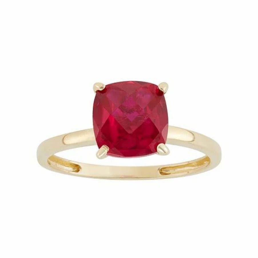 * Designs By Gioelli Lab-Created Ruby 10K Gold Ring | Jewelry