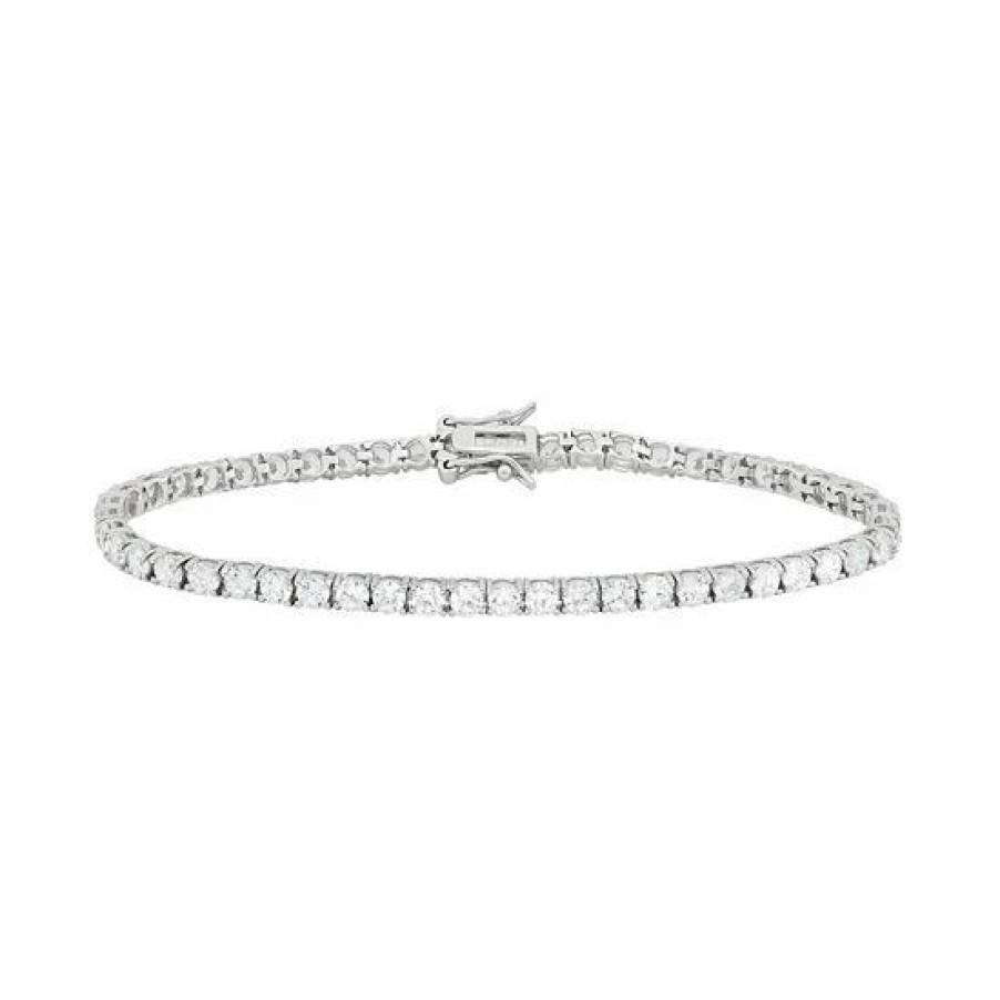 * Designs By Gioelli Cubic Zirconia Sterling Silver Tennis Bracelet | Jewelry