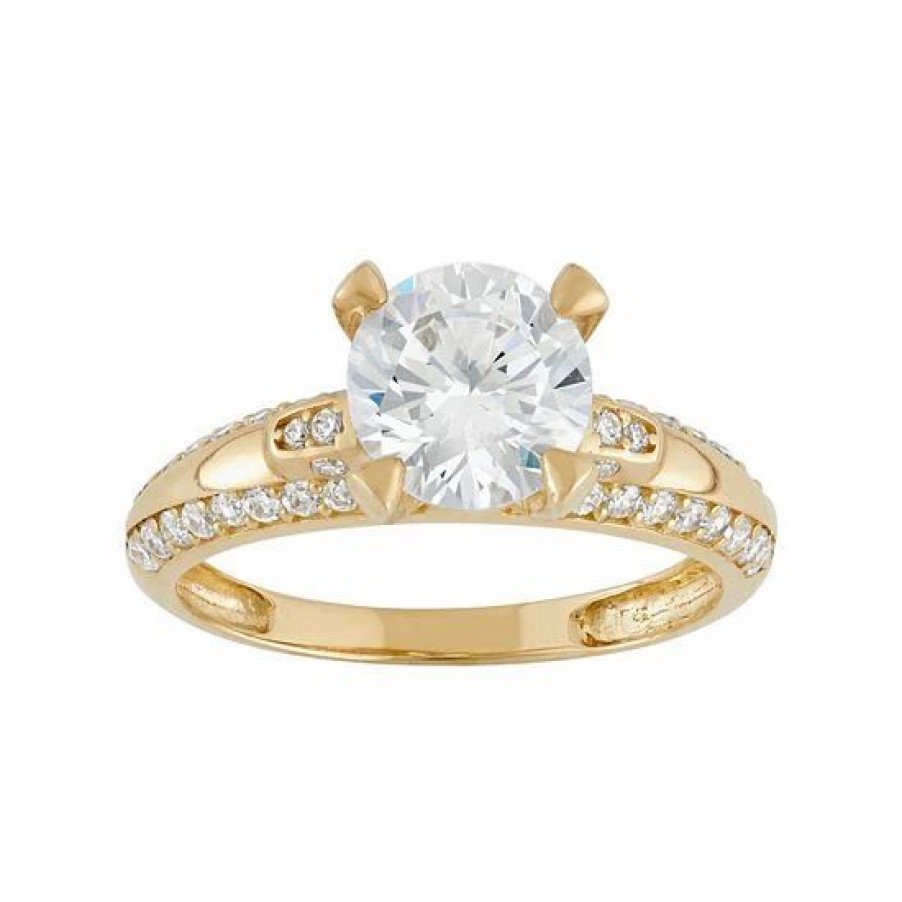 * Designs By Gioelli Cubic Zirconia Engagement Ring In 10K Gold | Jewelry