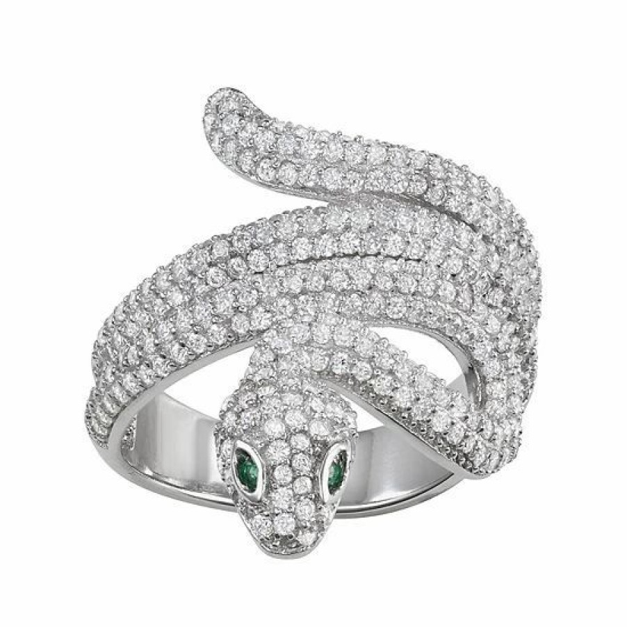 * Designs By Gioelli Sterling Silver Cubic Zirconia Snake Ring | Jewelry