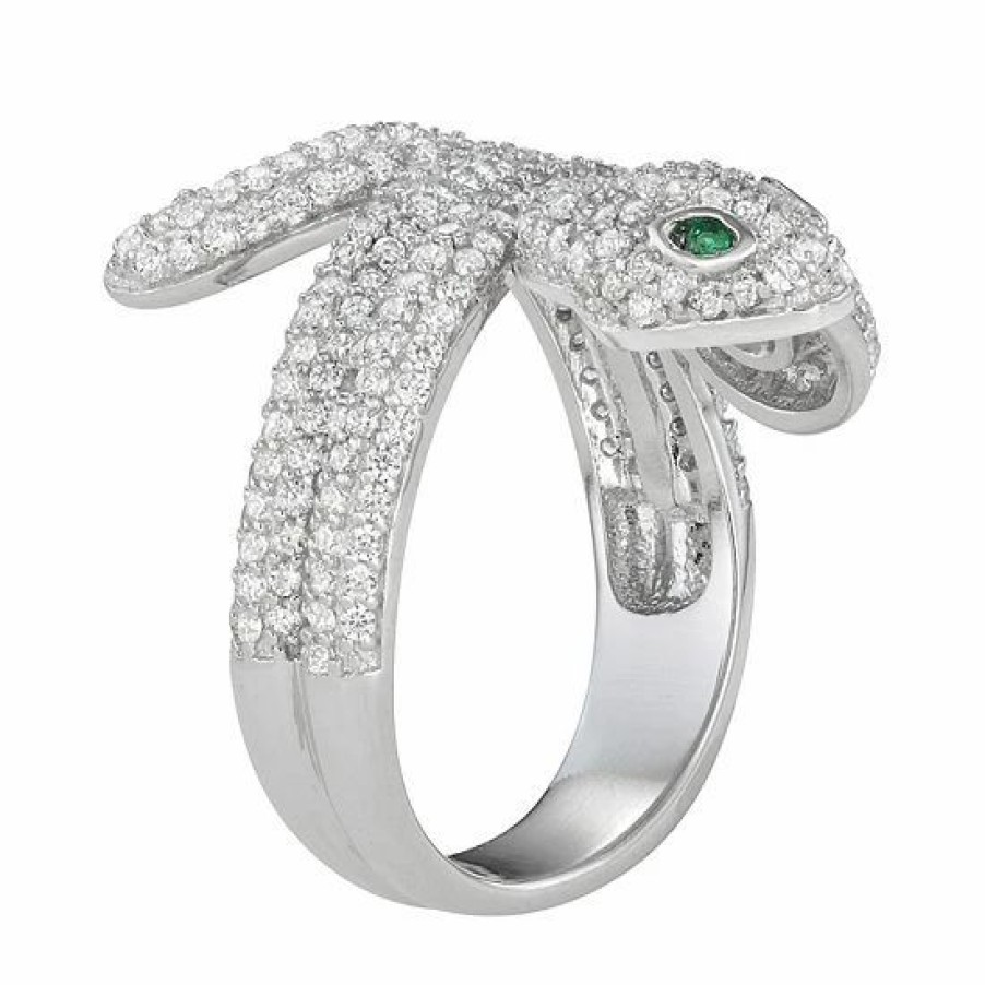 * Designs By Gioelli Sterling Silver Cubic Zirconia Snake Ring | Jewelry