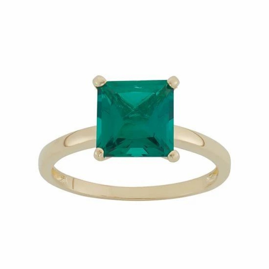 * Designs By Gioelli Lab-Created Emerald 10K Gold Ring | Jewelry