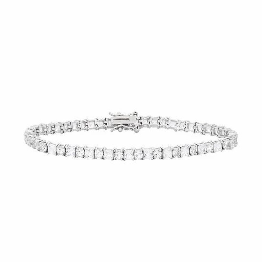 * Designs By Gioelli Sterling Silver Lab-Created White Sapphire Tennis Bracelet | Jewelry