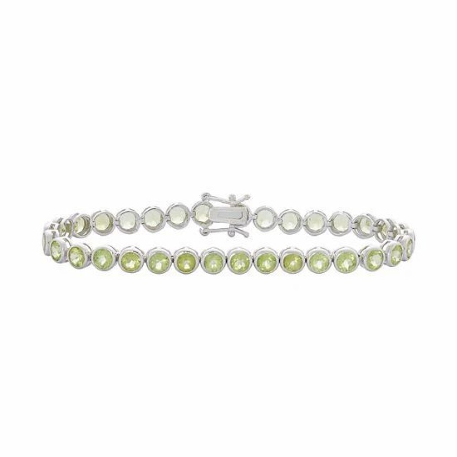 * Designs By Gioelli Sterling Silver Peridot Tennis Bracelet | Jewelry