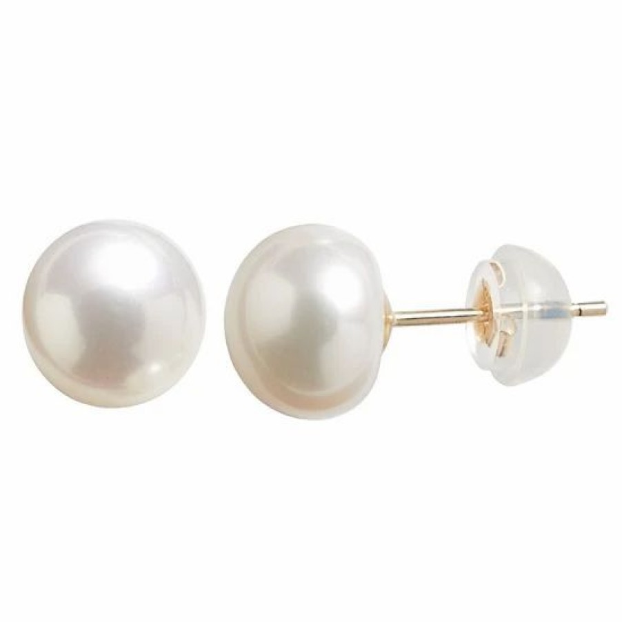 * Designs By Gioelli 14K Gold Freshwater Cultured Pearl Stud Earrings | Jewelry