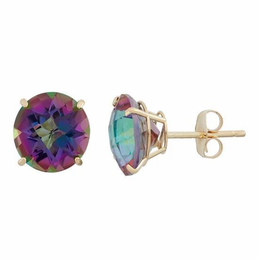 * Designs By Gioelli Mystic Topaz 10K Gold Stud Earrings | Jewelry