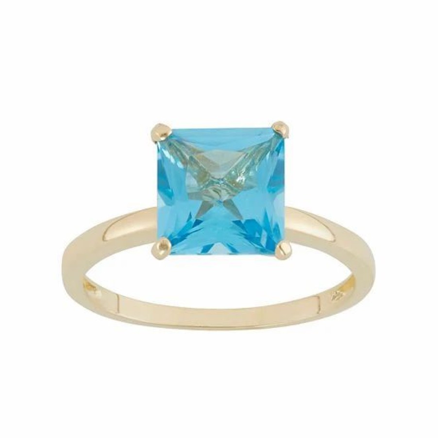 * Designs By Gioelli Swiss Blue Topaz 10K Gold Ring | Jewelry