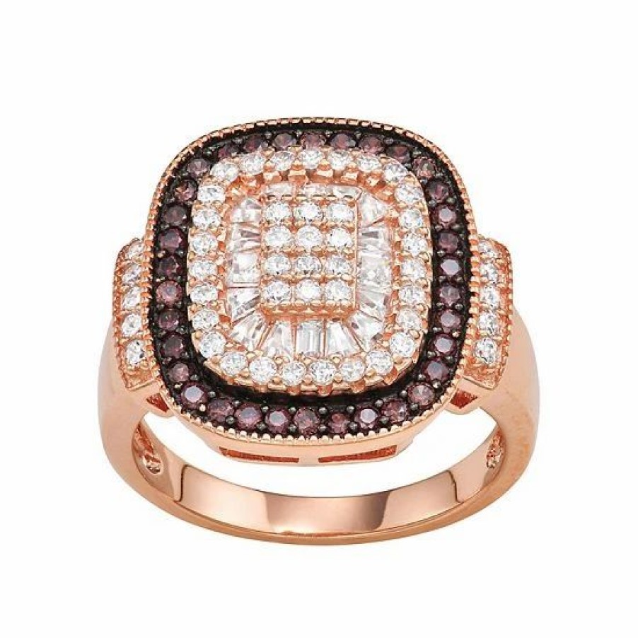 * Designs By Gioelli 14K Rose Gold Plated Silver Mocha Cubic Zirconia Ring | Jewelry