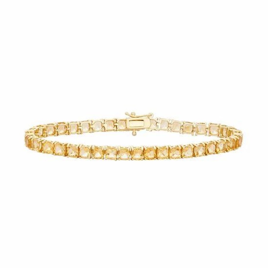 * Designs By Gioelli 14K Gold Over Silver Citrine Tennis Bracelet | Jewelry