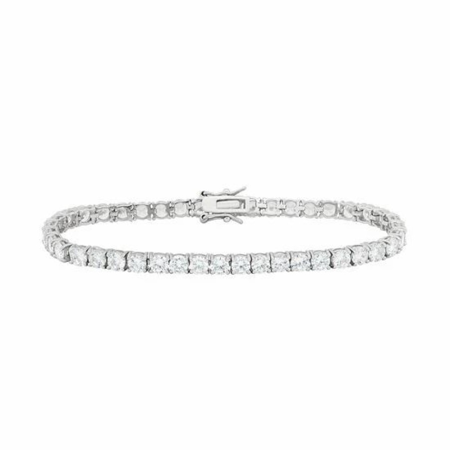 * Designs By Gioelli Cubic Zirconia Sterling Silver Tennis Bracelet | Jewelry