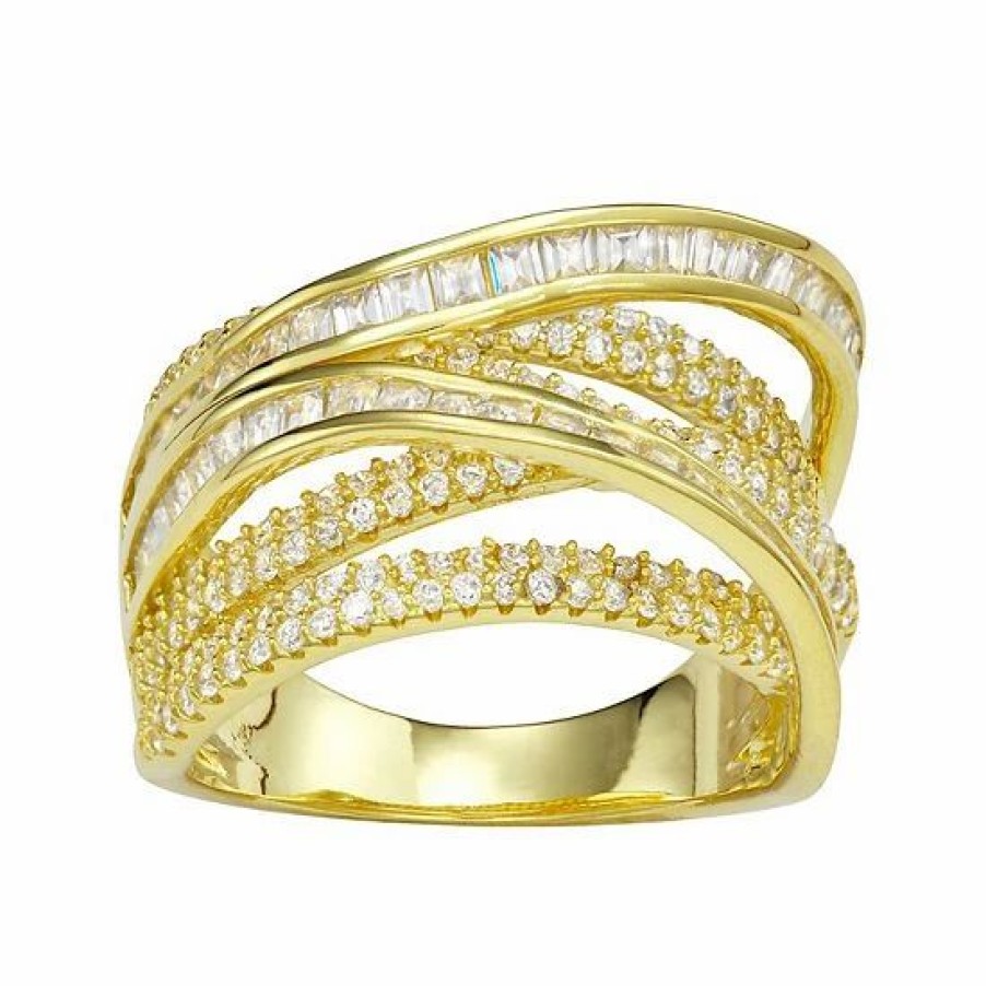 * Designs By Gioelli Cubic Zirconia Crossover Ring | Jewelry