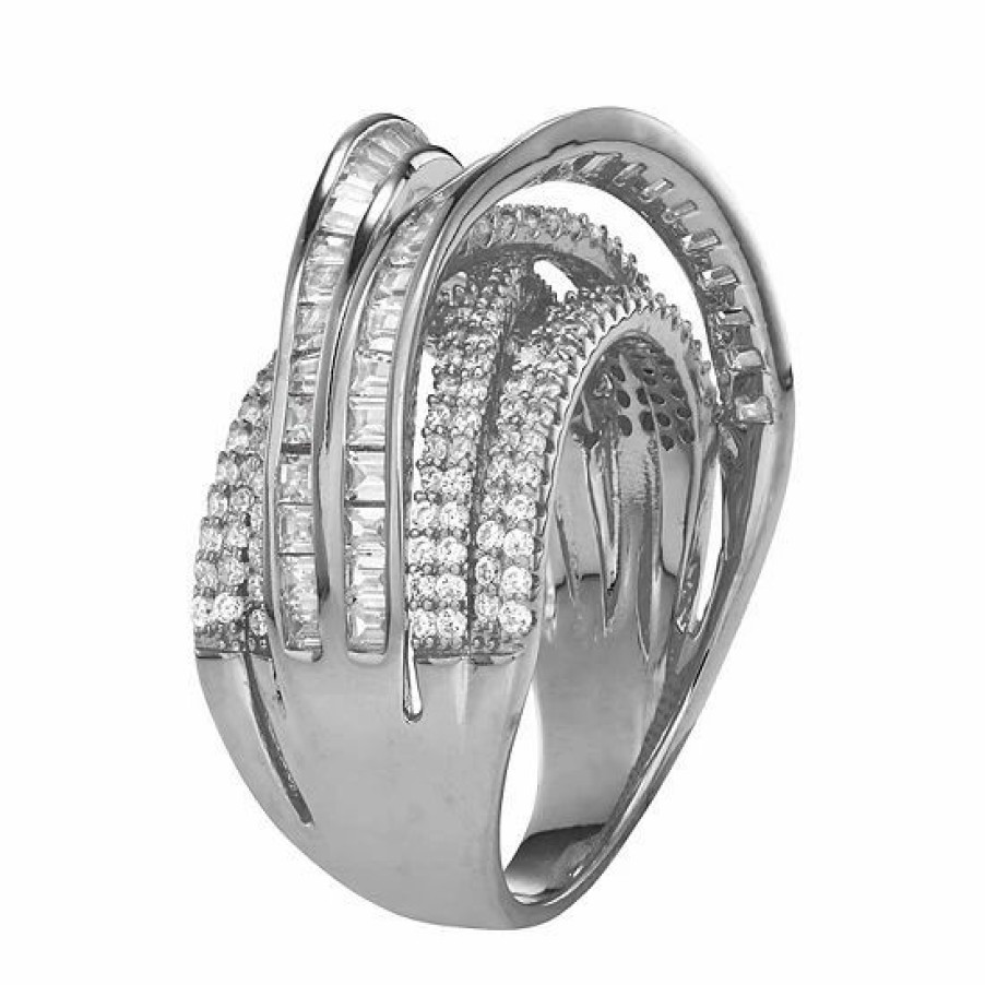 * Designs By Gioelli Cubic Zirconia Crossover Ring | Jewelry