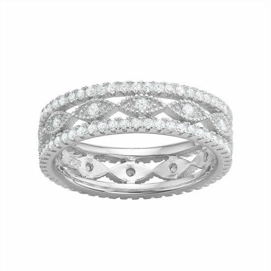 * Designs By Gioelli Sterling Silver Cubic Zirconia Eternity Ring | Jewelry