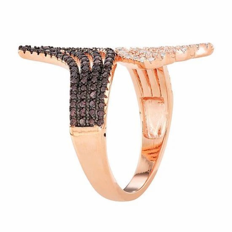 * Designs By Gioelli Sterling Silver Cubic Zirconia Bypass Ring | Jewelry