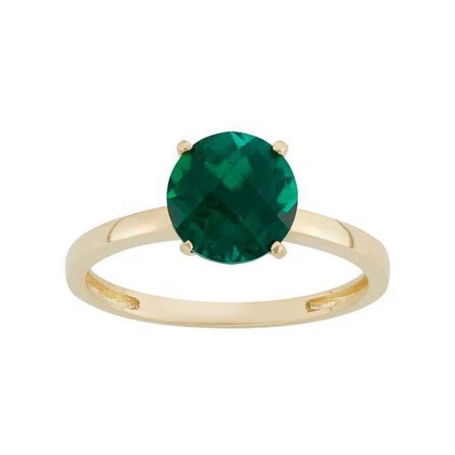 * Designs By Gioelli Lab-Created Emerald 10K Gold Ring | Jewelry