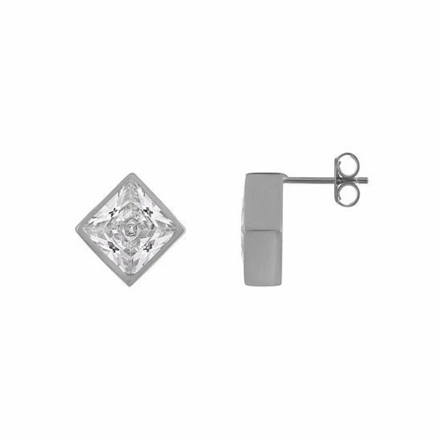 * Designs By Gioelli Men'S Cubic Zirconia Bezel Stud Earrings | Jewelry