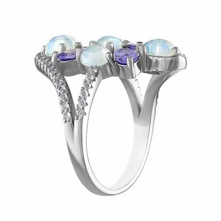 * Designs By Gioelli Sterling Silver White Opal & Tanzanite Ring | Jewelry