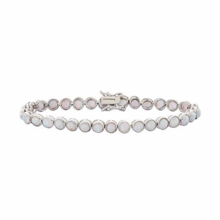 * Designs By Gioelli Sterling Silver Lab-Created Opal Tennis Bracelet | Jewelry