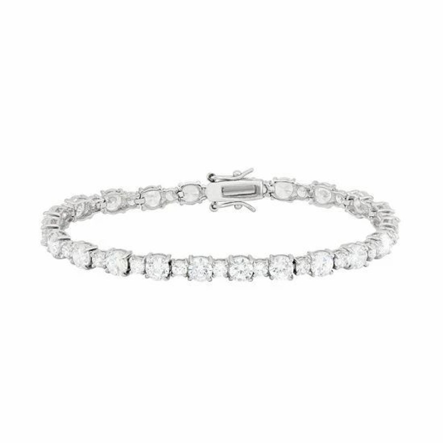 * Designs By Gioelli Sterling Silver Lab-Created White Sapphire Tennis Bracelet | Jewelry