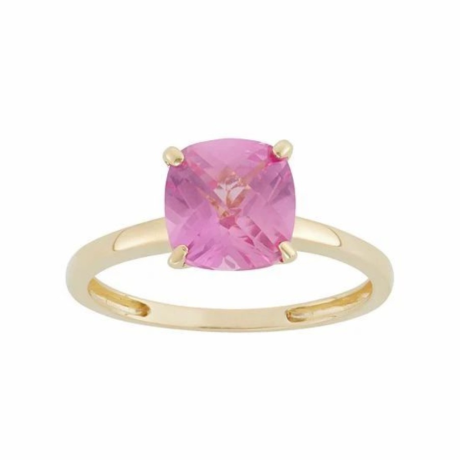 * Designs By Gioelli Lab-Created Pink Sapphire 10K Gold Ring | Jewelry