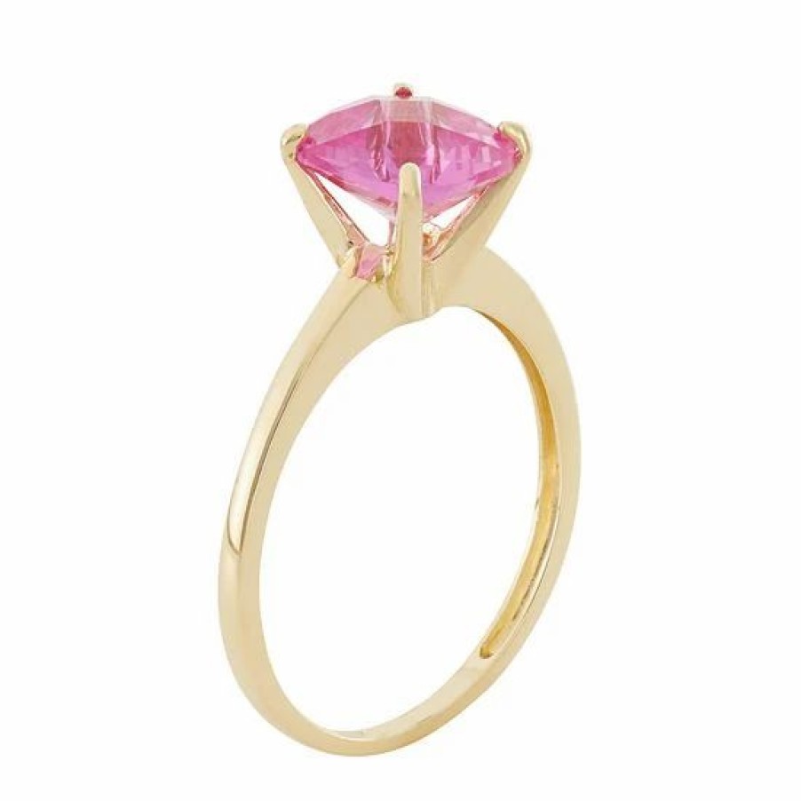 * Designs By Gioelli Lab-Created Pink Sapphire 10K Gold Ring | Jewelry