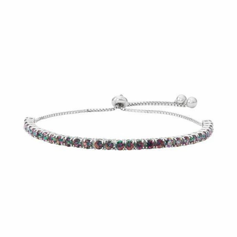 * Designs By Gioelli Sterling Silver Mystic Fire Topaz Lariat Bracelet | Jewelry