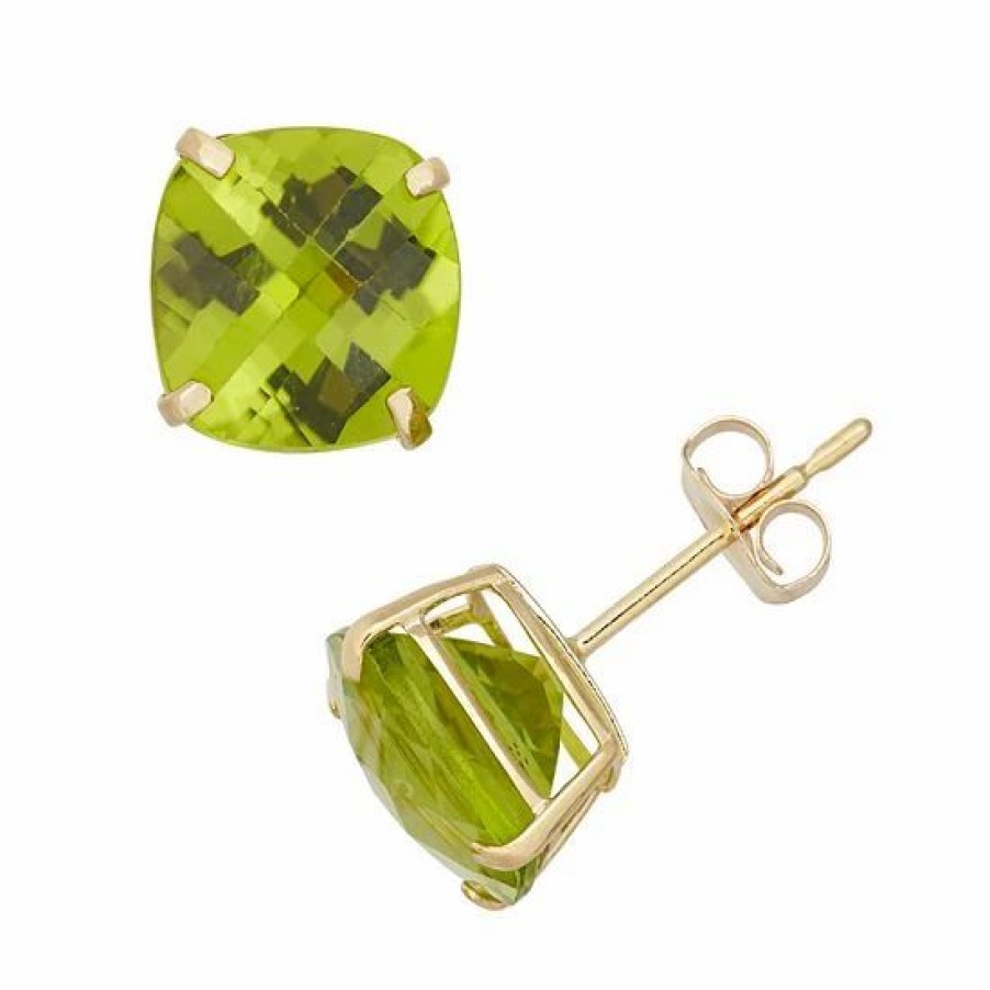 * Designs By Gioelli Peridot 10K Gold Stud Earrings | Jewelry