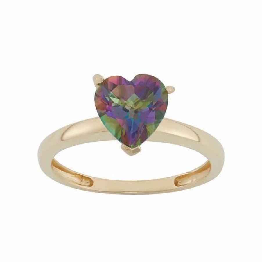 * Designs By Gioelli Mystic Topaz 10K Gold Heart Ring | Jewelry