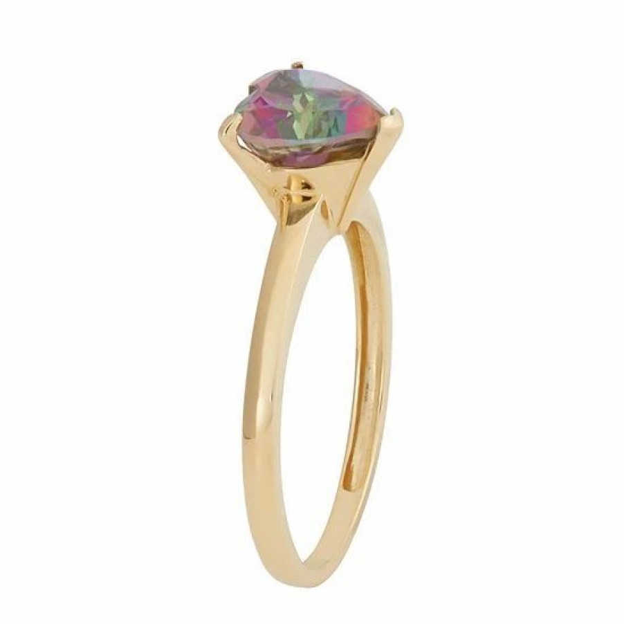 * Designs By Gioelli Mystic Topaz 10K Gold Heart Ring | Jewelry