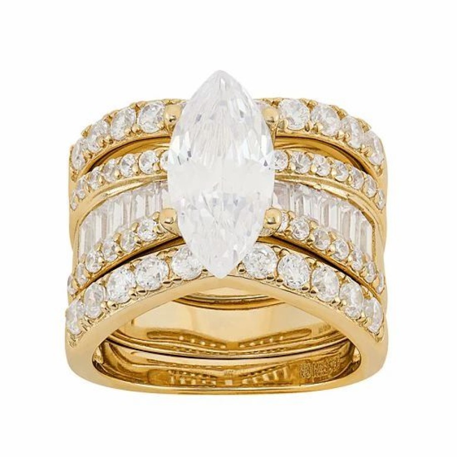 * Designs By Gioelli Cubic Zirconia Marquise Engagement Ring Set In | Jewelry