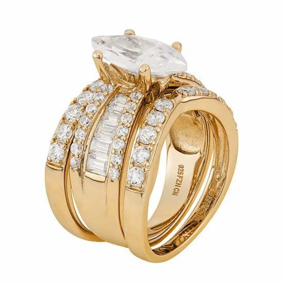 * Designs By Gioelli Cubic Zirconia Marquise Engagement Ring Set In | Jewelry