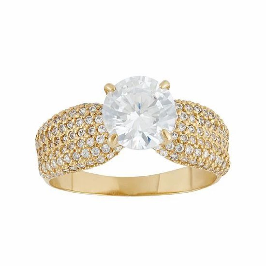 * Designs By Gioelli Cubic Zirconia Engagement Ring In 10K Gold | Jewelry