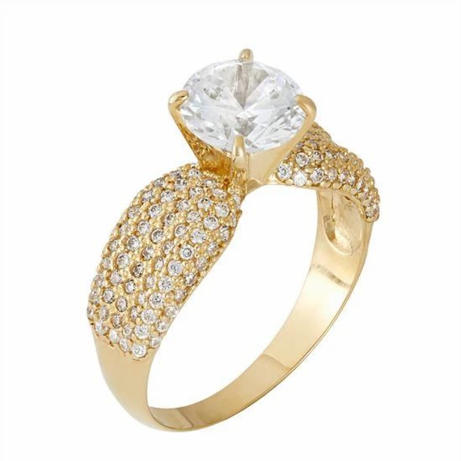 * Designs By Gioelli Cubic Zirconia Engagement Ring In 10K Gold | Jewelry