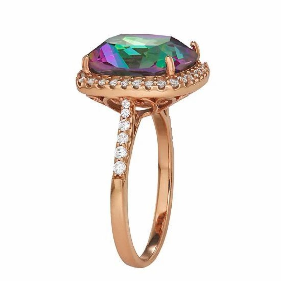 * Designs By Gioelli 14K Rose Gold Over Silver Simulated Gemstone Ring | Jewelry