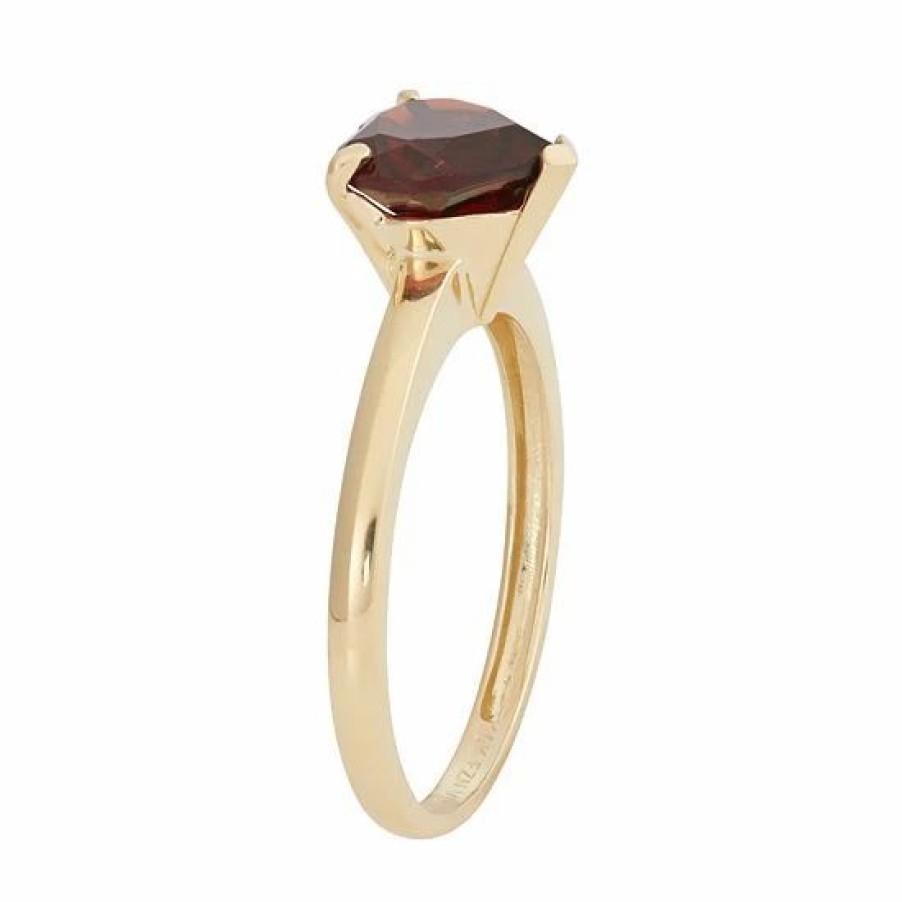 * Designs By Gioelli Garnet 10K Gold Heart Ring | Jewelry