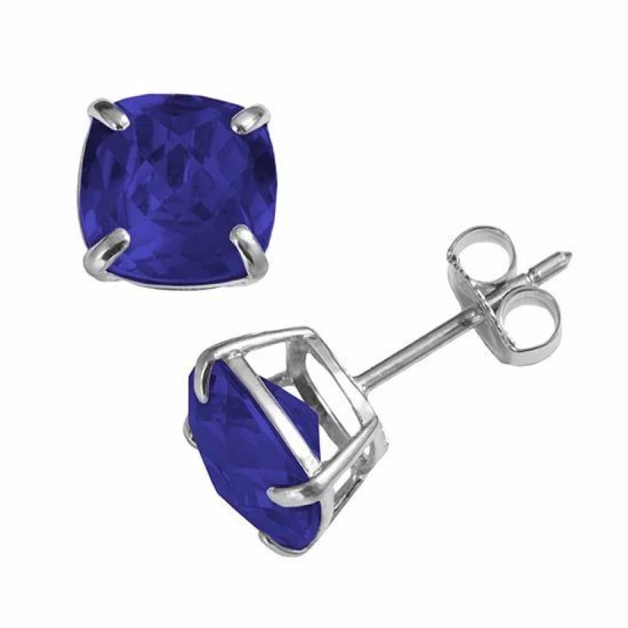 * Designs By Gioelli Sterling Silver Lab-Created Sapphire Stud Earrings | Jewelry