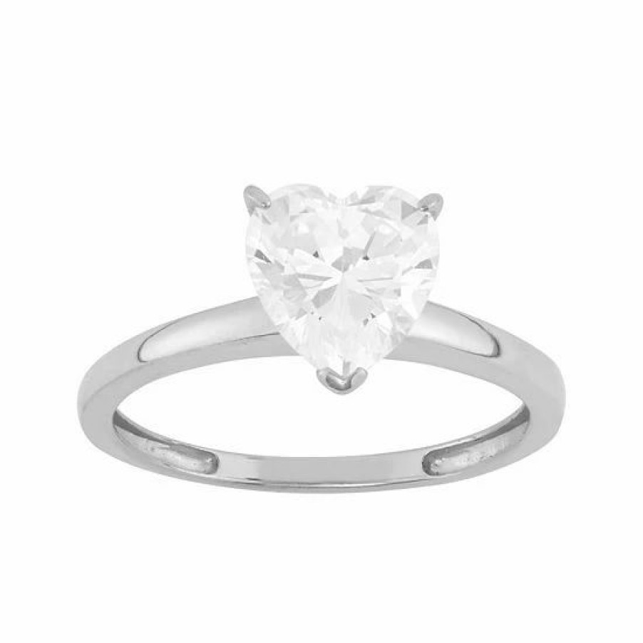 * Designs By Gioelli 10K Gold Heart Solitaire Ring | Jewelry