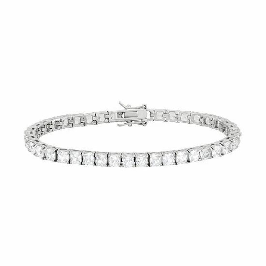 * Designs By Gioelli Sterling Silver Lab-Created White Sapphire Tennis Bracelet | Jewelry