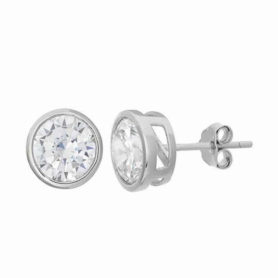 * Designs By Gioelli Cubic Zirconia Sterling Silver Stud Earrings | Jewelry