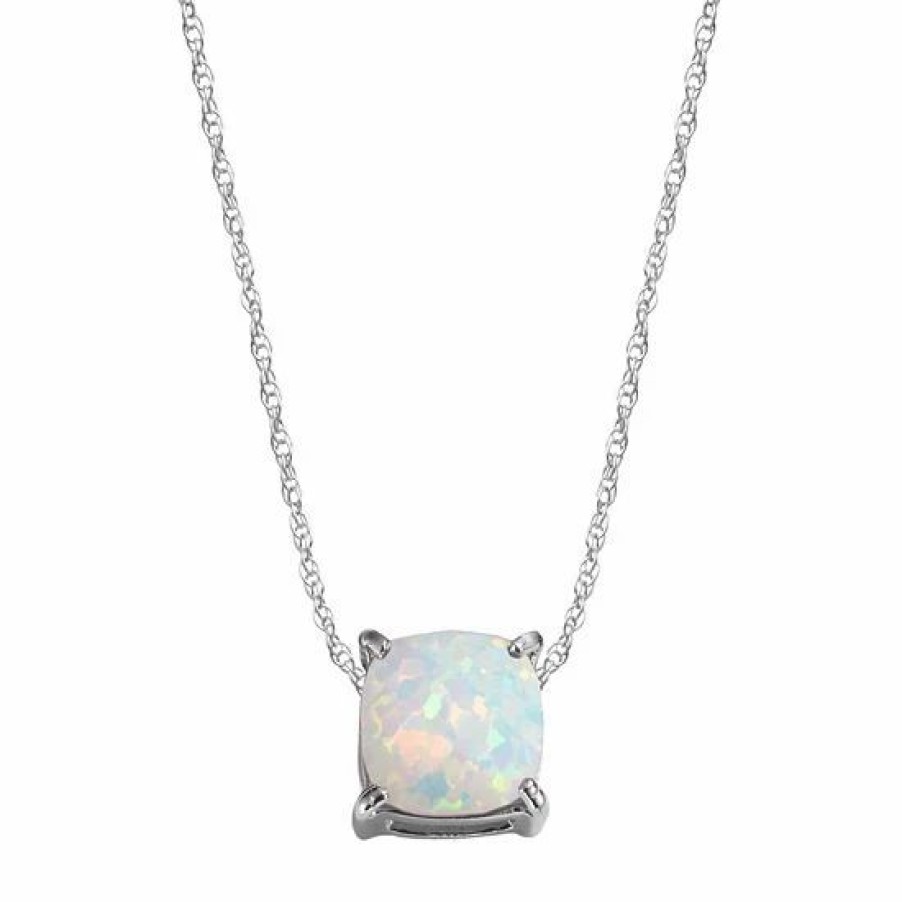 * Designs By Gioelli Sterling Silver Lab-Created Opal Pendant | Jewelry