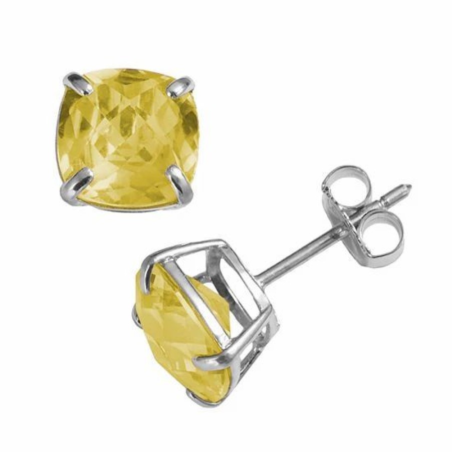 * Designs By Gioelli Sterling Silver Citrine Stud Earrings | Jewelry