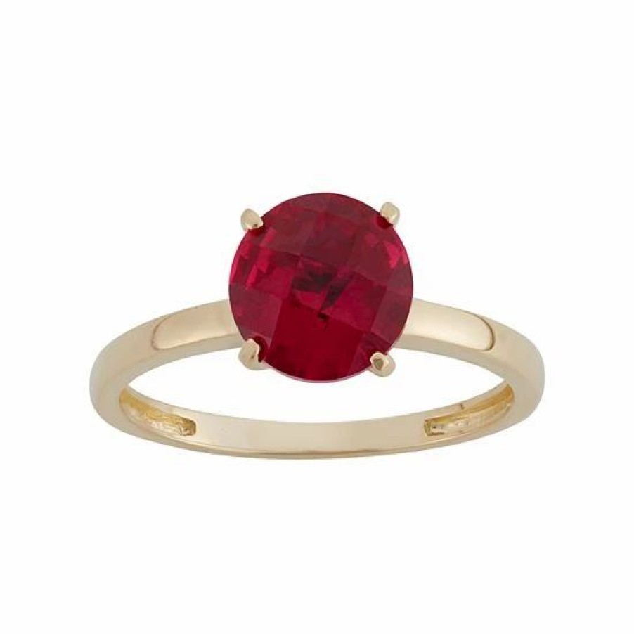 * Designs By Gioelli Lab-Created Ruby 10K Gold Ring | Jewelry