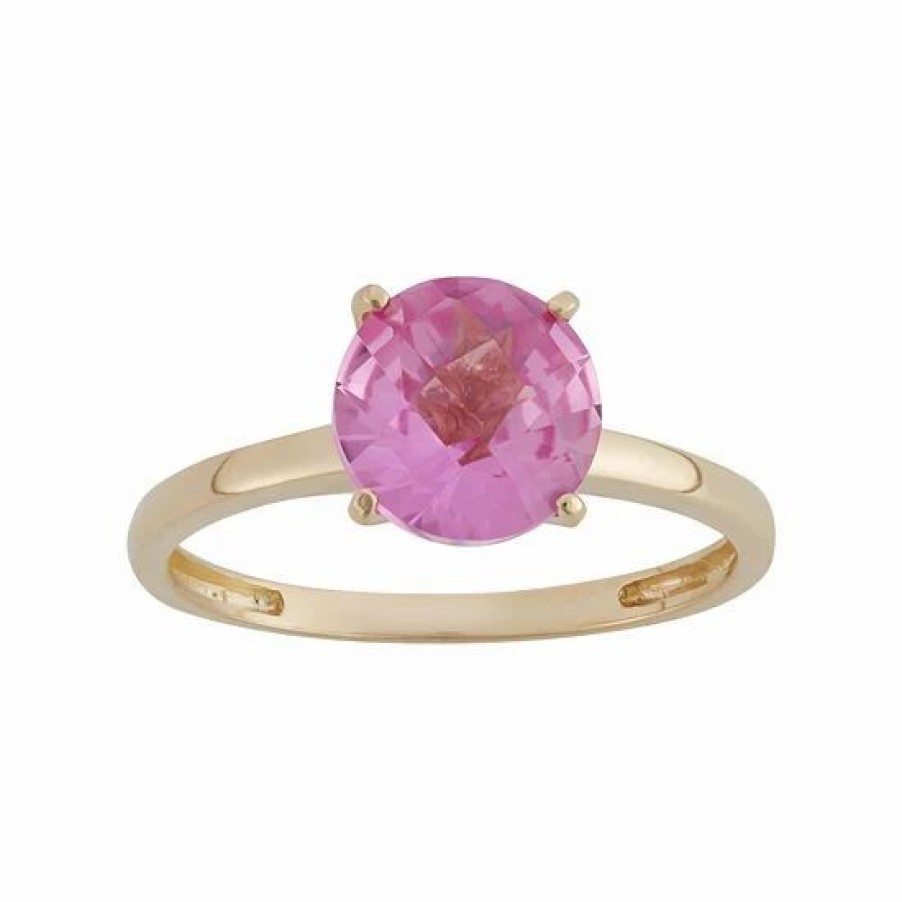 * Designs By Gioelli Lab-Created Pink Sapphire 10K Gold Ring | Jewelry